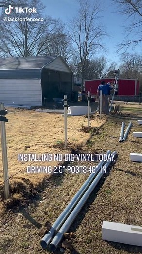 Vinyl Fence Installation with No Dig Method