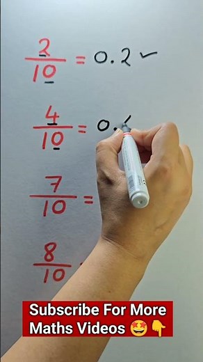 Fraction To Decimal #maths #mathematics #mathstricks