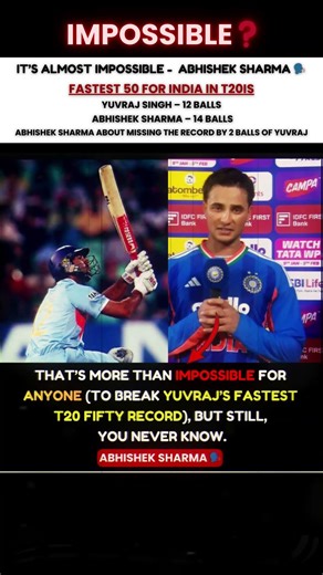Some records aren’t meant to be broken, only chased bravely - Abhishek Sharma 🗣🏏