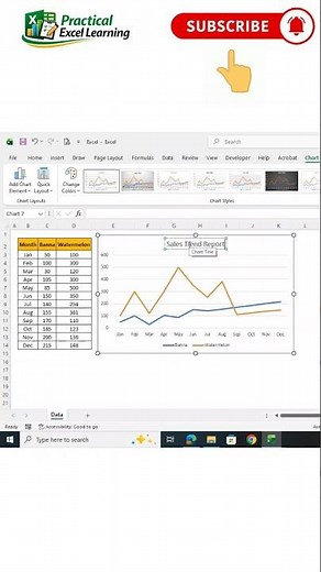Create Line Chart in Excel 2021 #excel2021 #excel #spreadsheetmagic