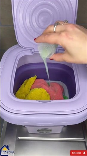 Mini washing machine! Convenient, cute and does its job well. Approved product😉 #miniwashingmachine