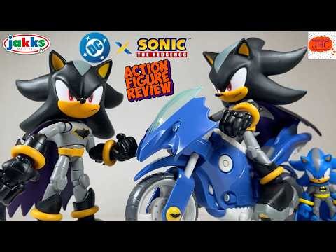 RIDE? Jakks Pacific DC X Sonic the Hedgehog BATCYCLE & SHADOW AS BATMAN Action Figure Review Bike