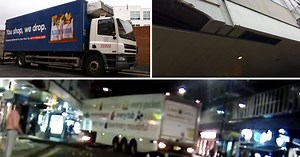 Tesco driver makes a dramatic U turn