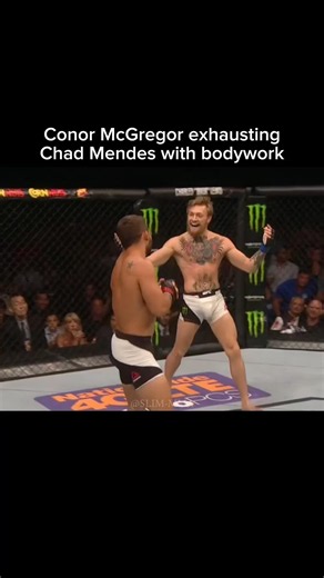 Conor McGregor exhausting Chad Mendes with bodywork