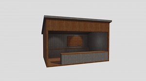Shack style Restaurant, Shop or Booth - Download Free 3D model by JeffK (@jeffkolada)