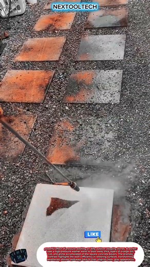 High-Pressure Washer Wand for Cleaning and Restoring Garden Concrete Pavers