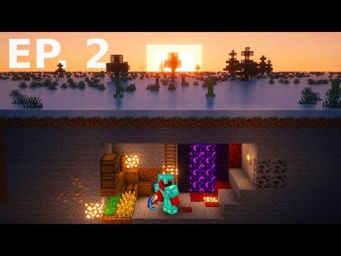 Surviving a Frozen Superflat Wasteland in Minecraft Episode 2