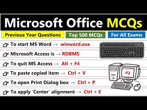 Top 500 MS Office mcq Questions and Answer | Microsoft Office | MS Office