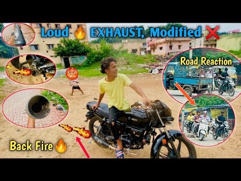 Hero Splendor Modified 💥 Loud Exhaust ⁉️ || On Road Public Reaction 😵, Bike Modified Lover 🥵