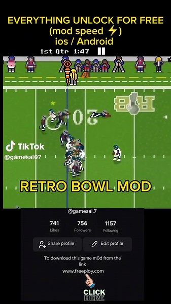 Retro Bowl MOD APK 2026 🏈🔥 Unlimited Coins Salary Cap 💰 Best Team Build 😱 Android/iOS 🚀 Download Now #retrobowl #retrobowlmod #retrobowlapk #retrobowlgame #footballgame #mobilegaming #androidgames #gamemod #unlimitedcoins #salarycap #retrogaming #fyp #foryou #viral #trend #gaming #tiktokgaming