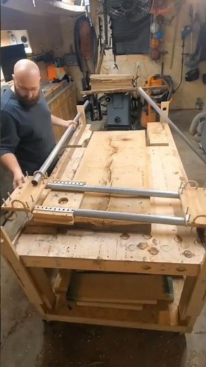 Small shop slab flattening router sled.
