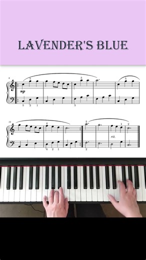 Lavender's Blue - piano tutorial for beginners