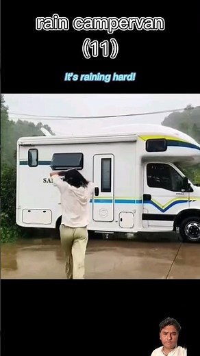 rain camping videos rv van #shorts #youtubeshorts Reaction Video