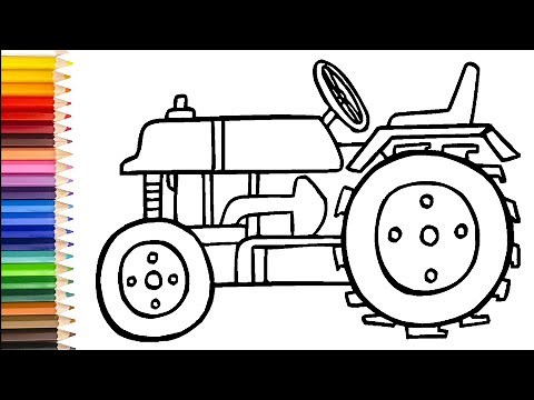 Traktor Ausmalbilder - Zeichnen Lernen Traktor Schritt für Schritt für Anfänger - Zeichnen und Malen