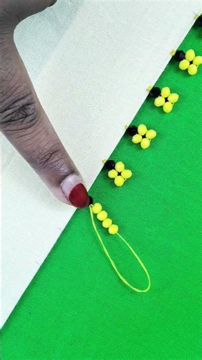 Super border lace embroidery tutorial for dress #trendingreels #stitch #tuesday #dailylife
