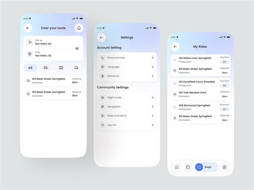 Ride Sharing Mobile App