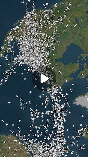 Plane Finder®️ on Instagram: "App: @planefinder • 🌍 Imagine having the whole world’s air traffic at your fingertips! ✈️ This live timelapse captured between 12:00 - 14:00 UTC, shows the fascinating live air patterns of aircraft in the skies, right now. Now, imagine being able to tap on any plane to uncover a treasure trove of live information: from route details to status delays, aircraft type, altitude, and a wealth of other exciting facts! 📱 All of this is available free on our unique app, P