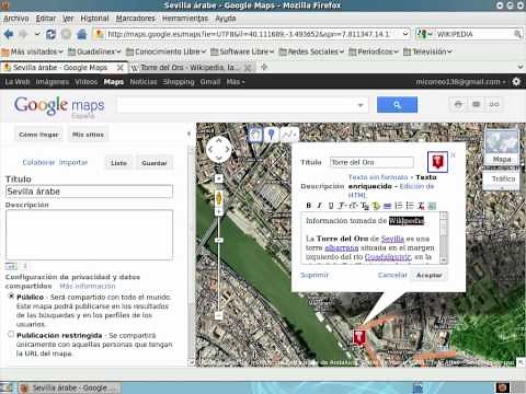 GM12: Insertar textos y enlaces a un mapa de Google