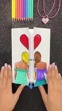 Best friend card #diy #friendscard #lovecard #drawing #art #shorts