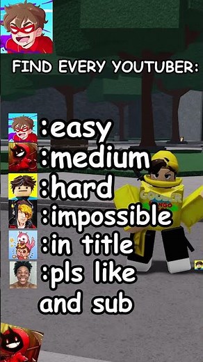 FIND ALL OF THE YOUTUBERS.. 🦩 😍 #roblox #shorts