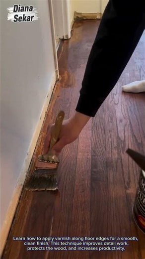 Wood Floor Edge Finishing | Easy Varnish Application for a Perfect Look