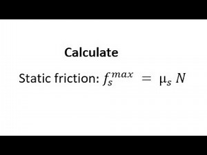Calculating Force due to static friction