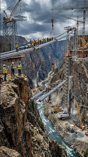 Building a Massive Suspension Bridge Step by Step | Full Construction Bridge #SuspensionBridge