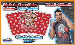 Plantilla Taza Cónica 12 oz Photoshop ▷ ⭐ Sublimonchis Mexico