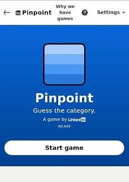 LinkedIn Pinpoint Answer Today #609 #pinpoint