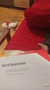 Hard Questions1 A paperweight has height 4 cm and volume 38.4 ... | Filo