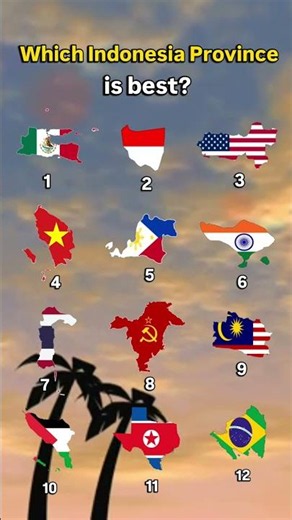 Which is the best Indonesian Province🇮🇩? #indonesia #bali #jakarta #java #world #map #country #usa