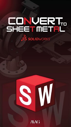 Converted To Sheet Metal In Solidworks 🚀 #solidworks #cad #software #design #tips #cadsoftware