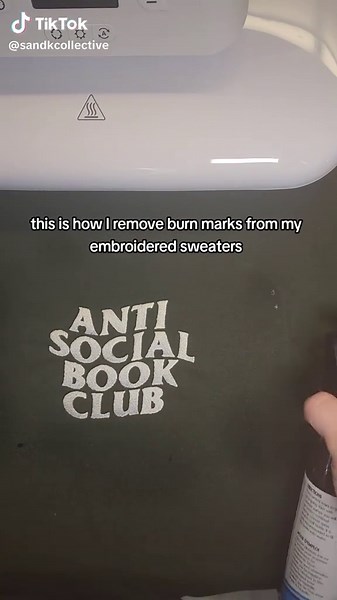 how to remove embroidery hoop burn from your clothing #embroidery #embroiderytutorial #embroideryart #hoopburn