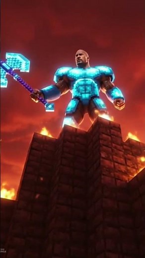 The Rock vs Ender Dragon 🔥 Minecraft Epic Cinematic Battle (4K UHD) #minecraftanimation #minecraft