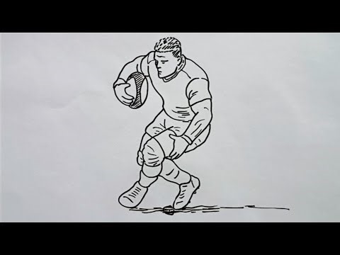How to Draw a Rugby Player.