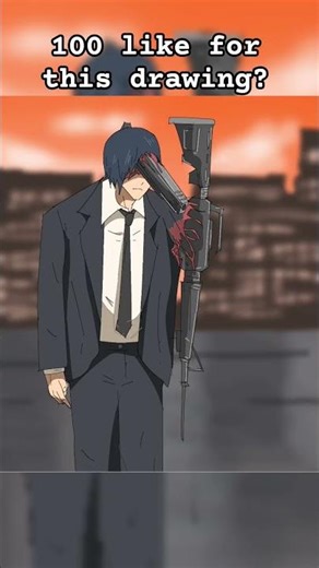 draw gun devil #art #animeeart #animedrawing