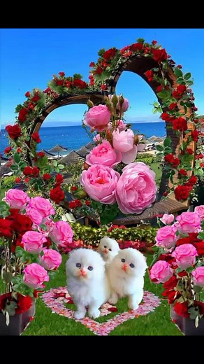 Floral Arrangements with Kittens and Colorful Animals