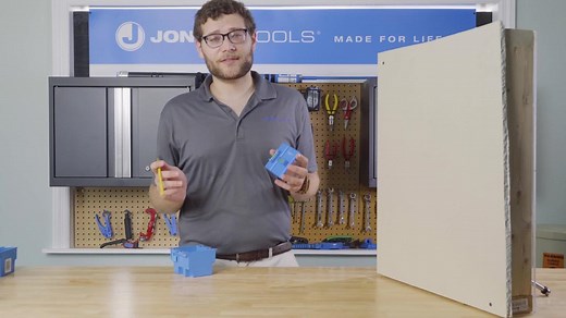 Jonard Wall Box Template and Level for Non-Metallic Boxes, 1-Gang and 2-Gang WTL-12