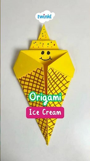 Origami Ice Cream | Origami Tutorial for Kids | Summer Crafts | Twinkl USA