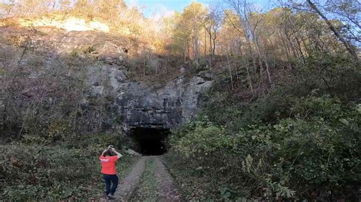 What was caught on camera inside a deep and cavernous mine