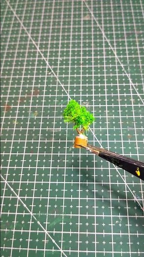 How to Make Realistic Tiny Miniature Trees for Dioramas | Easy DIY Tutorial #shorts