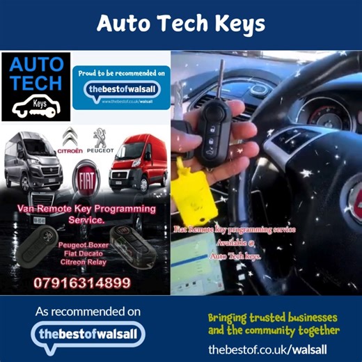 AD/ 🚗🚐 Need your car or van remote key programming done quickly and professionally? Look no further! Auto Tech Keys offers expert remote key programming services across Walsall and surrounding areas. Get back on the road with confidence! Contact Auto Tech Keys today: 📞 07916 314899 📍 Whitehall Road, Walsall, WS1 4A7 | The Best of Walsall
