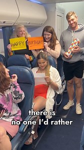 Pilot surprises wife mid flight over the intercom for her Birthday with help from passengers 🥹 tap the 'watch video' link for full video | Jamie and Blake