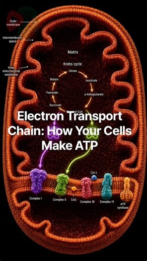 Electron Transport Chain Explained ⚡ How Mitochondria Make ATP | Cellular Respiration #celldynamics