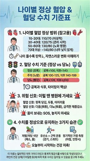 "시니어 랭킹 Lab" "혈압 130 넘으면 위험? 나이별 '진짜' 정상 수치는 다릅니다 (충격)"#shorts #혈압정상수치#순위 #랭킹 #50세#나이별혈압#공복혈당