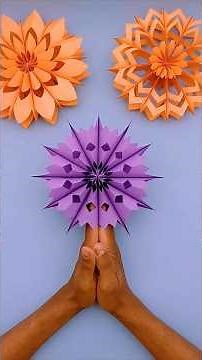 Beautiful 3D Paper Snowflake Making Tutorial 🎄❄️ Easy Paper Crafts