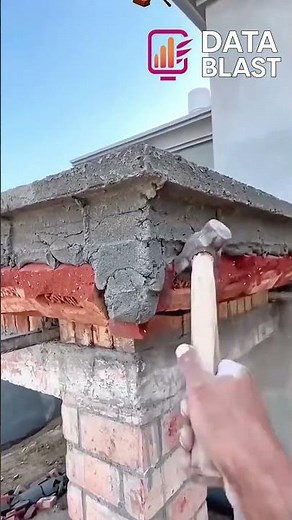 Removing Support Bricks for Curved Ceiling! Satisfying Process #shorts