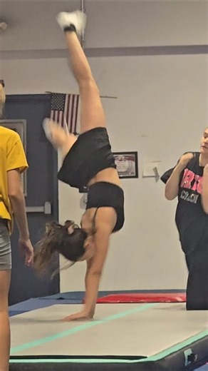 My First Roundoff Back Handspring (So Scary But Exciting!)