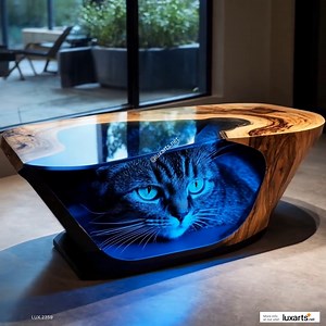 Cat epoxy Coffee Tables designs | LuxArts
