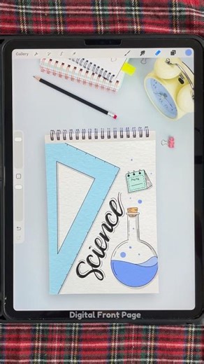 How to Draw Science Front Page 🧪 | Step-by-Step Digital Tutorial